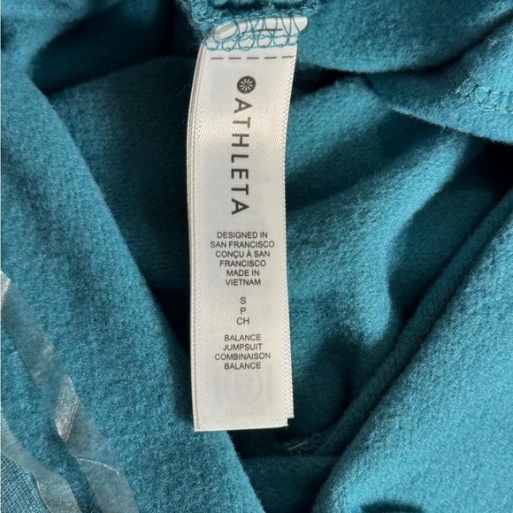 Athleta Balance Soft Tencel Jumpsuit Women’s Small Green Jogger Drawstring NWT - Picture 11 of 12